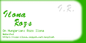 ilona rozs business card